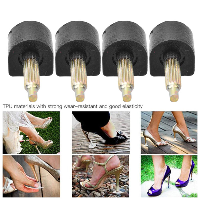 [Australia] - Atyhao 40Pcs High Heel Replacement Tip, High Heel Tip Cap Replacement Repair Wear-Resistant High Heel Shoe Repair Tip Repair Heel Caps Kit 
