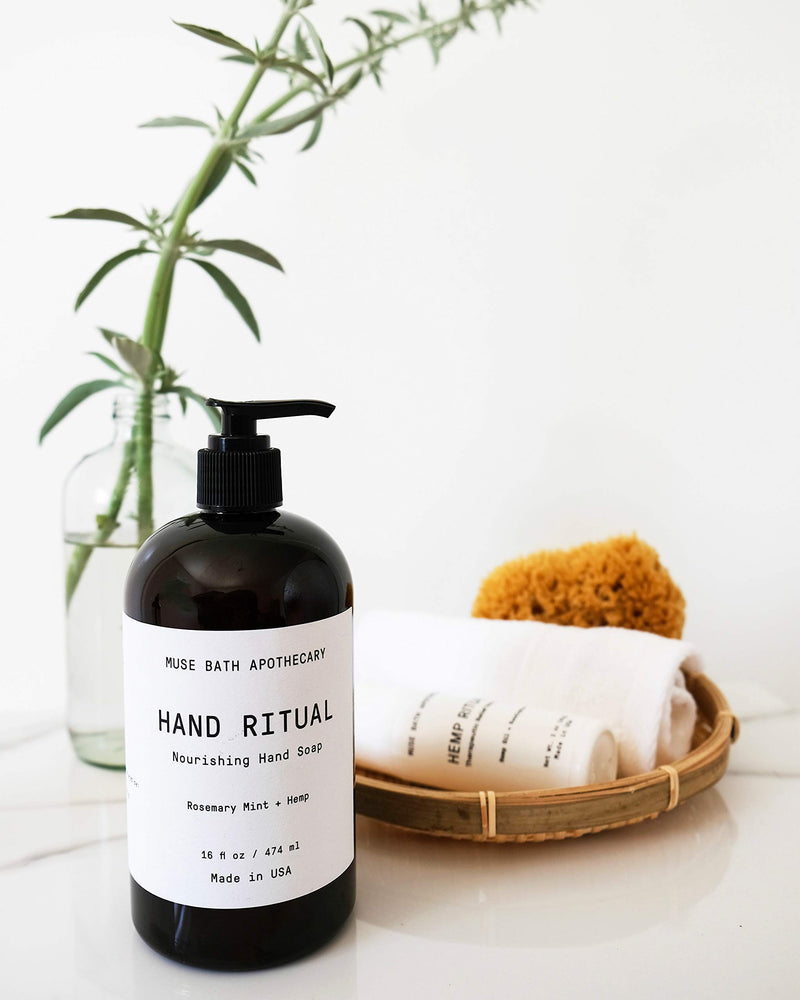[Australia] - Muse Bath Apothecary Hand Ritual - Aromatic and Nourishing Hand Soap, 16 oz, Infused with Natural Essential Oils - Aloe + Eucalyptus + Lavender 16 Fl Oz (Pack of 1) 