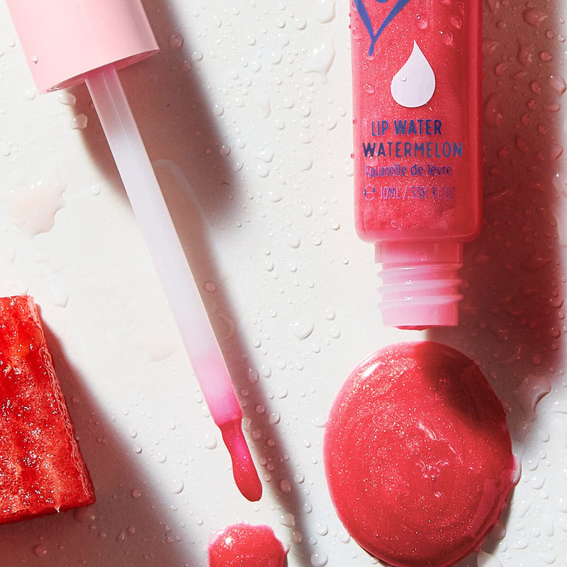 [Australia] - Lanolips Lip Water Watermelon - Hydrating Tinted Lip Serum with Hyaluronic Acid for Hydrated & Plump Looking Lips (10ml / 0.34 fl oz) 