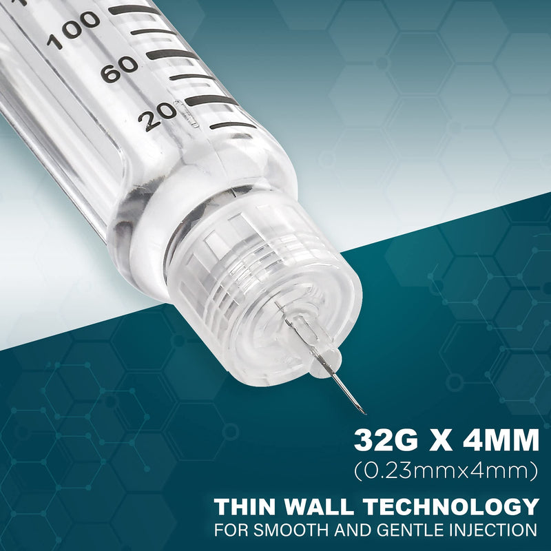 [Australia] - LotFancy Insulin Pen Needles, Pack of 210, 4mm x 32G (5/32”), Diabetic Pen Needles for Insulin Injections 