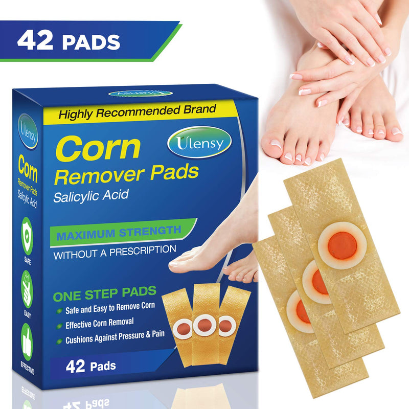 [Australia] - Corn Remover, 42 Corn Remover Pads, High Efficacy Corn Treatment Pads, Toe and Callus Corn Removal, Corn Remover Pads for Foot Corn Removal, 42 Pads 42 Count (Pack of 1) 