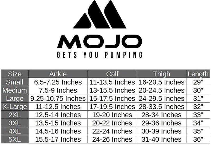 [Australia] - 3XL Mojo Compression Stockings 20-30mmHg Thigh Leg Sleeve Firm Opaque Graduated Medical Support Hose Black XXXL 3X-Large 