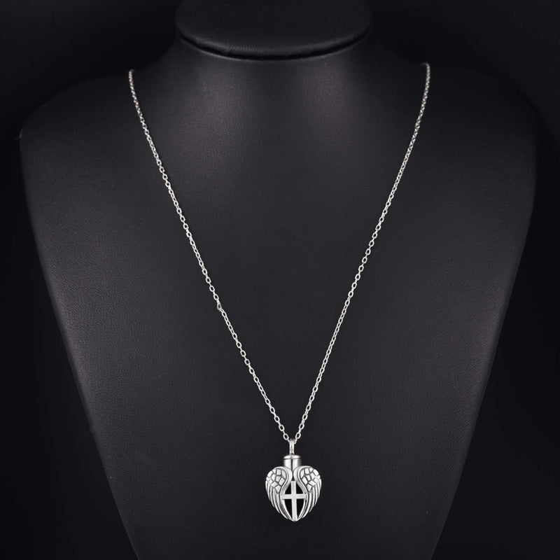 [Australia] - ACJFA 925 Sterling Silver Angel Wings Cremation Jewelry Ash Necklaces Keepsake Memorial Urns Pendant Necklace 