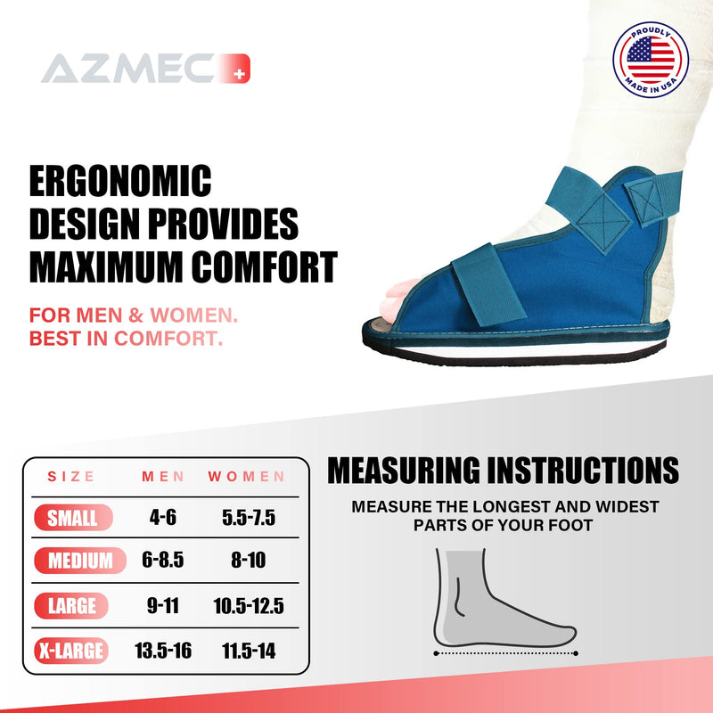 [Australia] - Azmec Economy Super Cast Shoes, Postoperative Cast Boot For Fracture Feet, Supports Surgical Foot Protection, Stables Ankle Joints Support Bunion Hammertoe Post Surgery Brace Foot (Large 11 3/4" L x 5 1/4" W) Large 