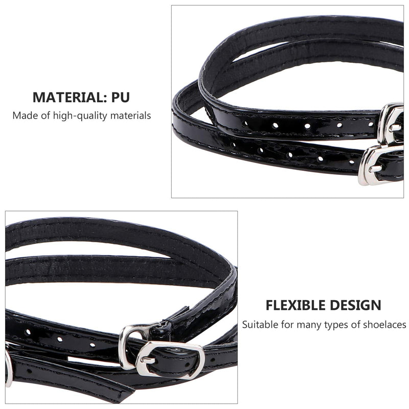 [Australia] - Holibanna Detachable High Heels Anti Slip Shoe Straps Elastic Ankle Shoelace Self- Adhesive Heel Cushion Inserts for Women Ladies ( Black 2 ) 