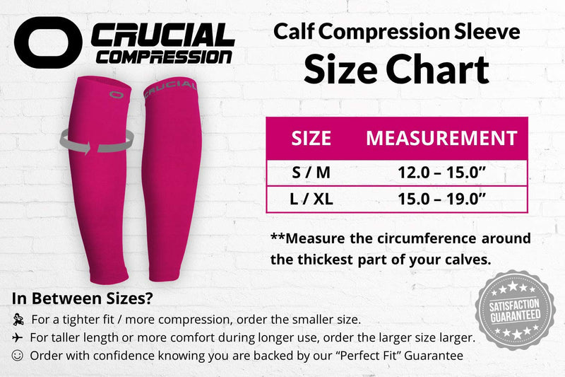 [Australia] - Calf Compression Sleeve for Men & Women (20-30mmHg) - Best Calf Compression Socks for Running, Shin Splint, Calf Pain Relief, Leg Support Sleeve for Runners, Medical, Air Travel, Nursing, Cycling Large / X-Large (15.5-19.5" Calf) Pink 