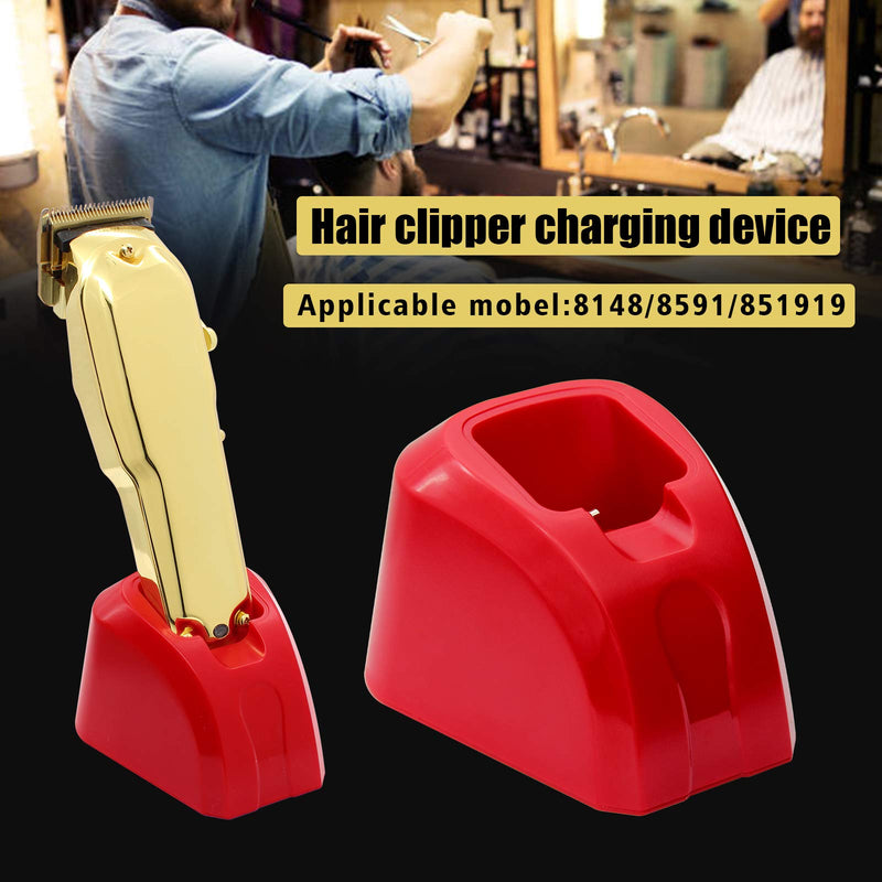 [Australia] - Anrom Hair Clipper Charging Stand, Special Socket Type Charging Stand for Barber Salons, Suitable for Wahl #8148, 8164, 8509, 8591，81919 Hair Clippers (red) red 