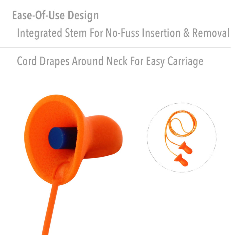 [Australia] - Honeywell Home Howard Leight by Quiet Corded Reusable Earplugs, 100 Pairs (QD30), Orange 
