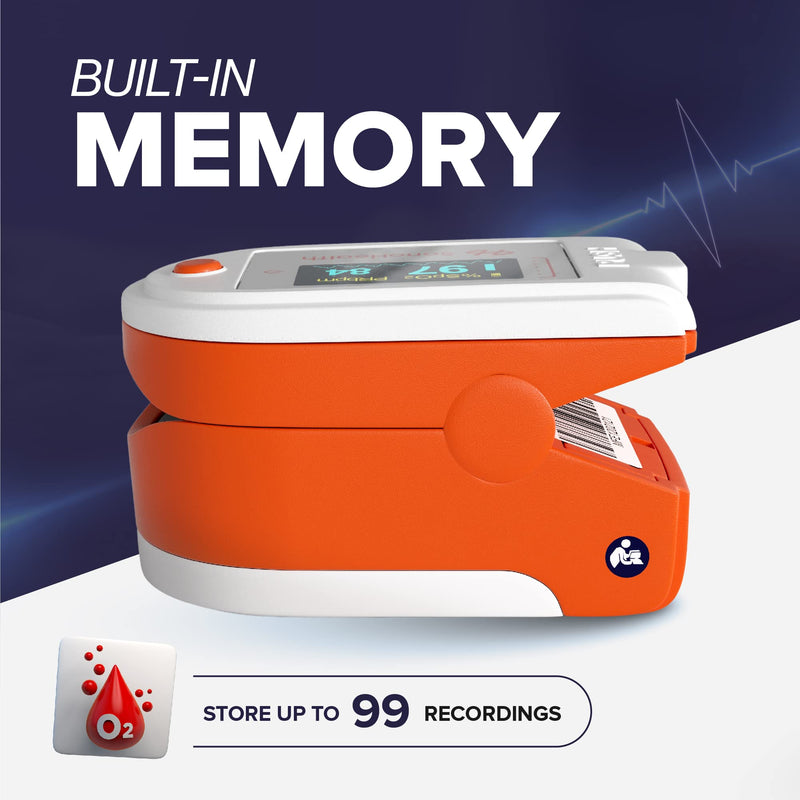 [Australia] - SonoHealth DocPro® 7000BT - Professional Grade Fingertip Oximeter - Blood Oxygen Saturation Monitor, Heart Rate Monitor - Data Recording, Tech-Friendly Pulse Oximeter - Bluetooth-Enabled - Lifetime Mobile App Access 