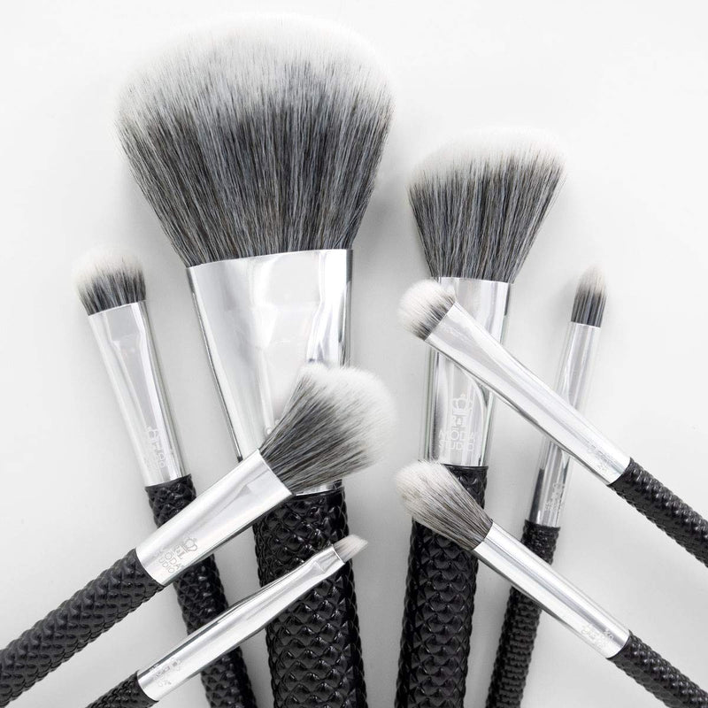 [Australia] - MODA 8pc Pro Glam Makeup Brush Set, Includes - Powder, Contour, Glow, Shader, Crease, Smudger, Detail, and Brow Brushes 