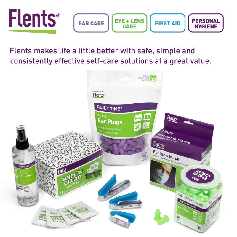[Australia] - Flents Protechs Reusable Music Ear Plugs, Perfect For Concerts, Reduces Pressure And Background Noise, 1 Pair With Travel Size Case, Easy Use With Comfort Fit, NRR 27, Black, Made In The USA 