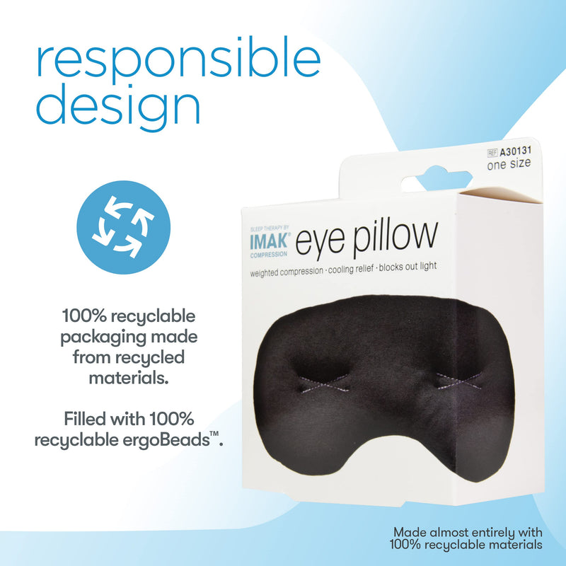 [Australia] - IMAK Compression Pain Relief Mask and Eye Pillow, Cold Therapy Headache, Migraine, Sinus Pain, Patented, Universal Size, Great for Travel & Sleep, Blocks Out Light 
