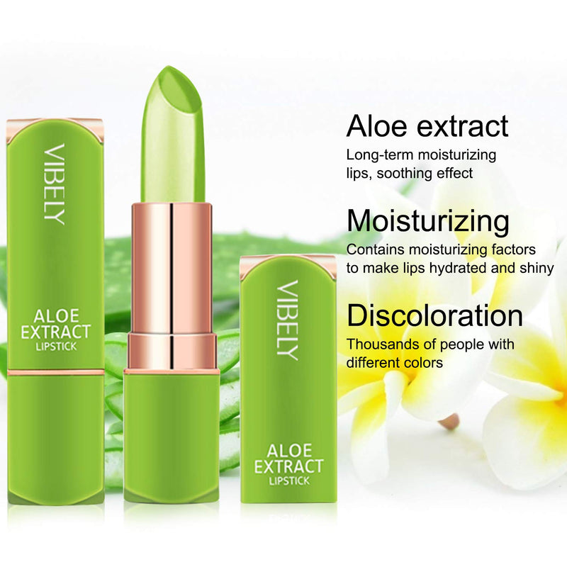 [Australia] - 2 Packs Aloe Vera Lipstick , Kaynest Lips Moisturizer Long Lasting Nutritious Lip Balm Magic Temperature Color Change Lip Gloss (Set-A) Set-A 