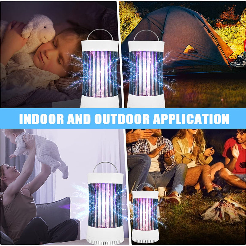 [Australia] - AICase Portable electronic rechargeable mosquito fly killer lamp/bug zapper for summer trip,outdoor camping,patio,home and garden (white) White 