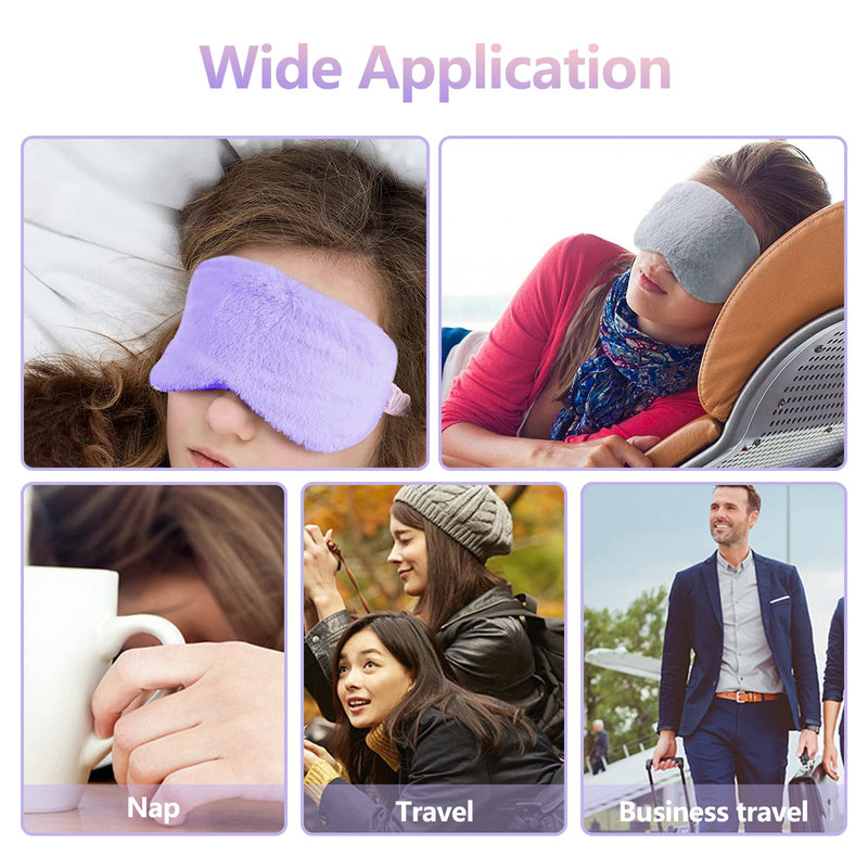 [Australia] - Eye Mask for Sleeping,3PCS Sleeping Masks for Women,Blackout Sleep Eye Mask,Sleep Mask, for Sleeping Women/Men/Girls,with Travel Pouch(Pink/Purple/Grey) 