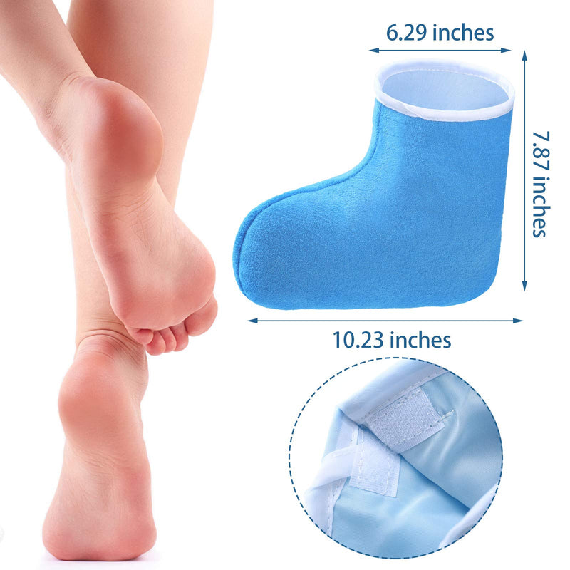 [Australia] - Paraffin Wax Mitts Paraffin Wax Gloves and Booties Wax Bath Hand Mitts Terry Cloth Mitts and Booties Paraffin Wax Foot Mitt Moisturizing Accessories for Hand Foot Care (Blue) Blue 