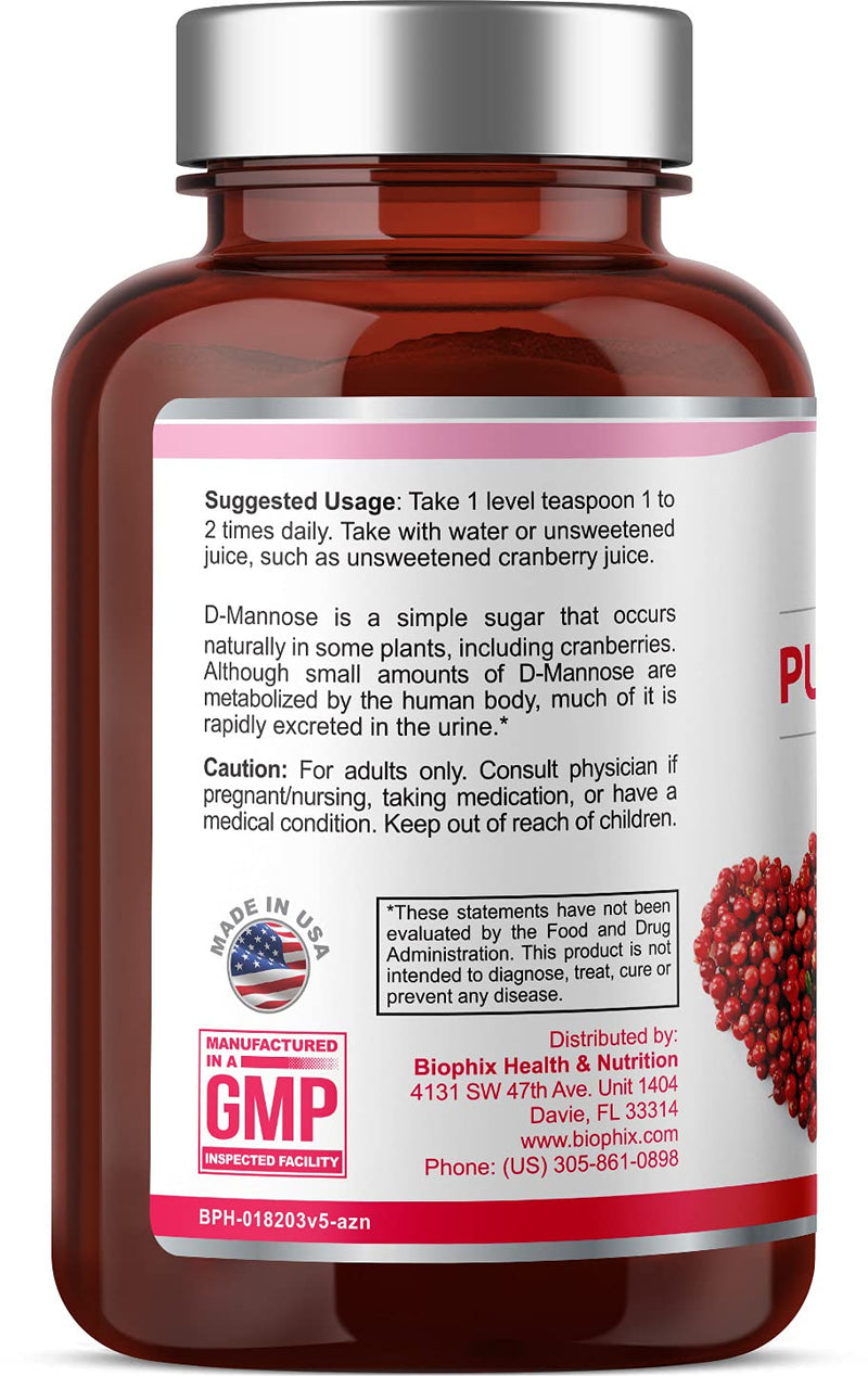 [Australia] - Pure Mannose 100 Percent Powder 2000 mg 3 oz 85 Grams - Supports Urinary Bladder Tract Health 