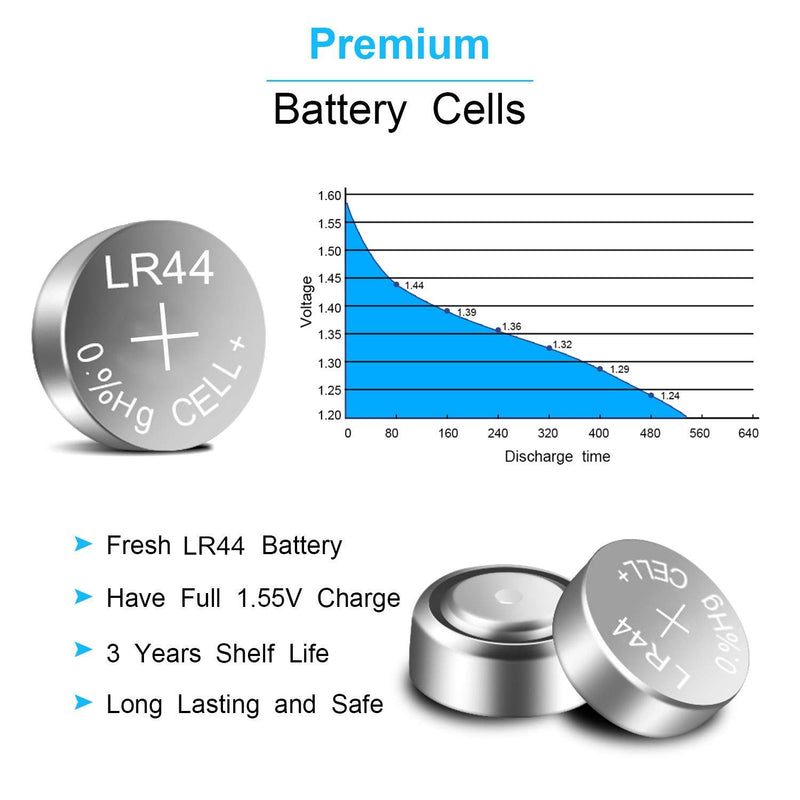 [Australia] - ENIYE LR44 AG13 357 303 SR44 Battery 1.5V Button Coin Cell Batteries (10 Count) 10 Count (Pack of 1) 