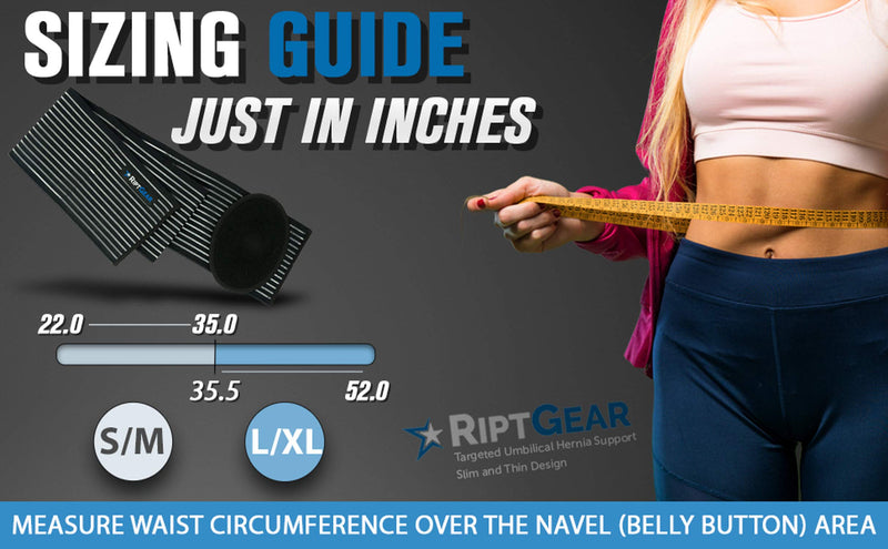 [Australia] - RiptGear Umbilical Hernia Belt for Men and Women - Abdominal Support Binder with Compression Pad - Supports Waist and Tummy after Surgery, Postpartum, and Belly Button Hernia Aid (Small/Medium) Small/Medium (Pack of 1) 