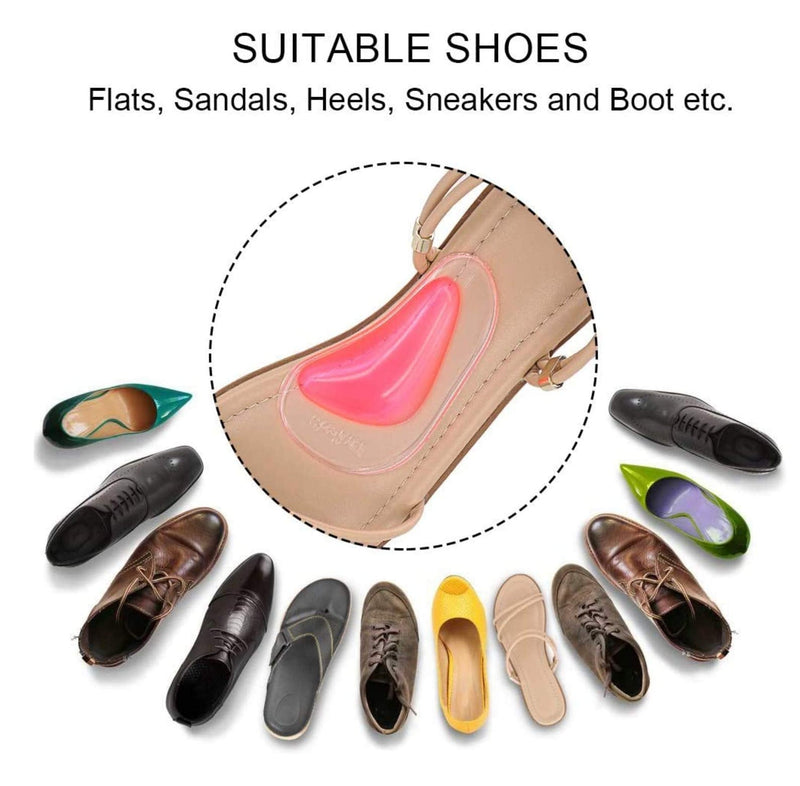 [Australia] - Dr. Foot's Gel Arch Support Cushions for Flat Feet, Shoe Insoles for Flat Feet, Reusable Arch Inserts for Plantar Fasciitis, Arch Support Shoe Inserts for Men & Women (6 Colors - 6 Pairs) 6 Colors - 6 Pairs 