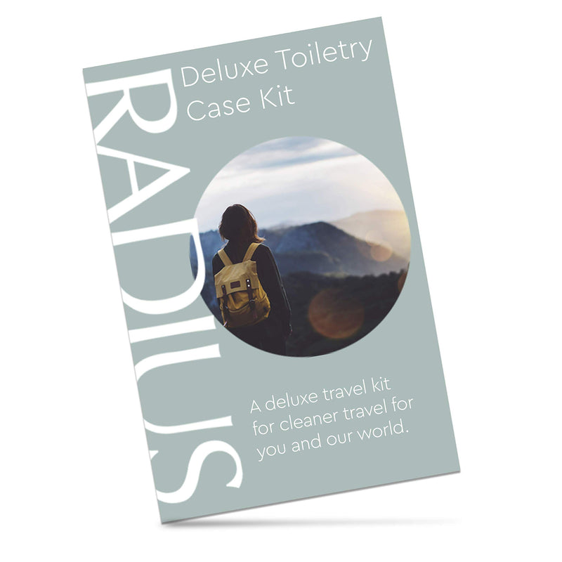 [Australia] - RADIUS Deluxe Toiletry Case Gift Set (Organic Matcha Mint Toothpaste, 0.8oz, Floss Travel Sachets, Soap Case, Razor Case, Toothpaste Case, Travel Bag), 1 count 