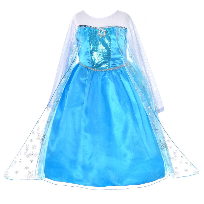 [Australia] - Princess Dress Up Costumes for Little Girls Birthday Party with Wig,Crown,Mace,Gloves Accessories 3-10 Years 3-4T Style1 