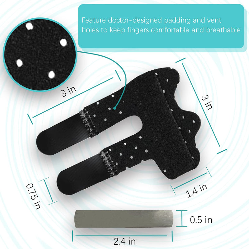 [Australia] - DAANT Finger Splints for Trigger Finger Splint, Doctor Developed Finger Brace Fits Index Finger, Middle Finger, Ring Finger, Pinky Finger Splint(2 Pieces) 