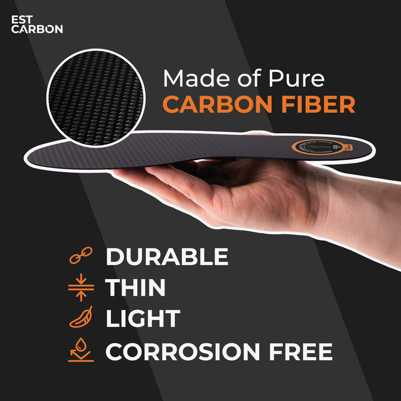 [Australia] - Carbon Fiber Insole, 1Piece, Shoe Insert, Rigid - Strong, Orthotic Shoe Stiffener Insert for Foot Arthritis, Turf Toe, Hallux Rigidus, Mortons Toe – Hiking and Sports 240mm EU37 9.45 Inch, Should Fit Women's Size 7.5, Men's 6.5 