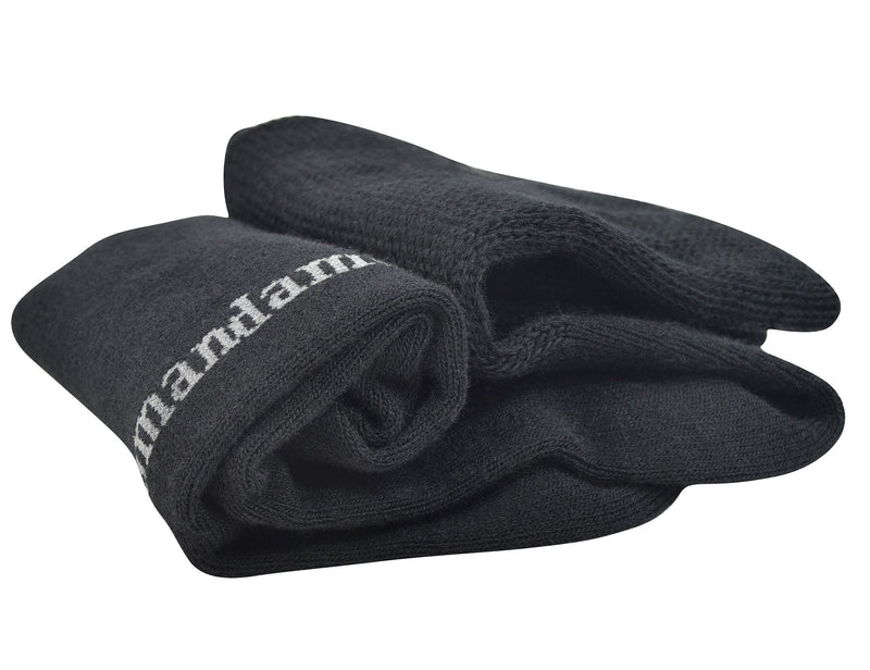 [Australia] - Yomandamor Women's 5 Pairs Seamless Bamboo Dress/Diabetic Crew Socks with Non-Binding Top, L size 9-11 5 Pairs Black 