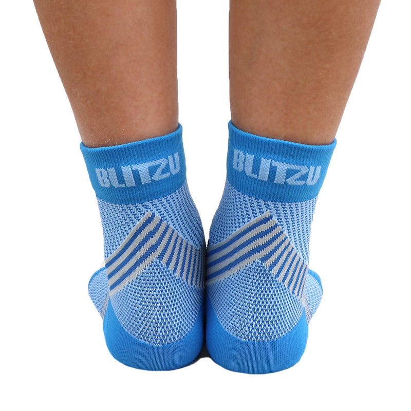 [Australia] - Plantar Fasciitis Brace Best Foot Wrap for Plantar Fasciitis Planter Fasciated Brace Night Compression Socks Ankle Ankle Pain Relief Heel Brace for Heel Pain Ankle Compression Brace Blue S-M Small/Medium (1 Pair) 