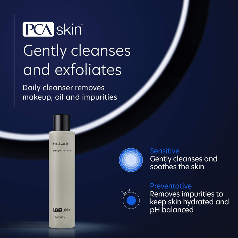 [Australia] - PCA SKIN Gentle Hydrating Face Wash - Oil-Free Daily Foaming Facial Cleanser with Moisturizing Lactic Acid for All Skin Types, Especially Acne Prone & Oily Skin (7 fl oz) 