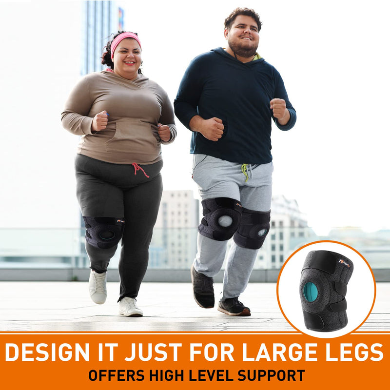 [Australia] - Plus Size Knee Brace for Women and Men,Extra Large Knee Braces for Knee Pain Plus Size,Patellar Knee Brace with Side Stabilizers for Meniscus Tear, Arthritis,Acl,Chondromalacia,Left(4XL/5XL/6XL) Plus-2-Left 