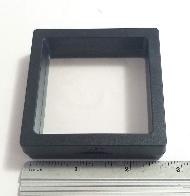[Australia] - JM Future Black Transparent 3D Floating Frame Display Holder/Box/Frames for Challenge Coins, AA Medallions, Antique, Jewelry,Gift, White, 2.75 x 2.75 x 0.75 Inches (Set of 3 pcs) Set of 3 Pcs 