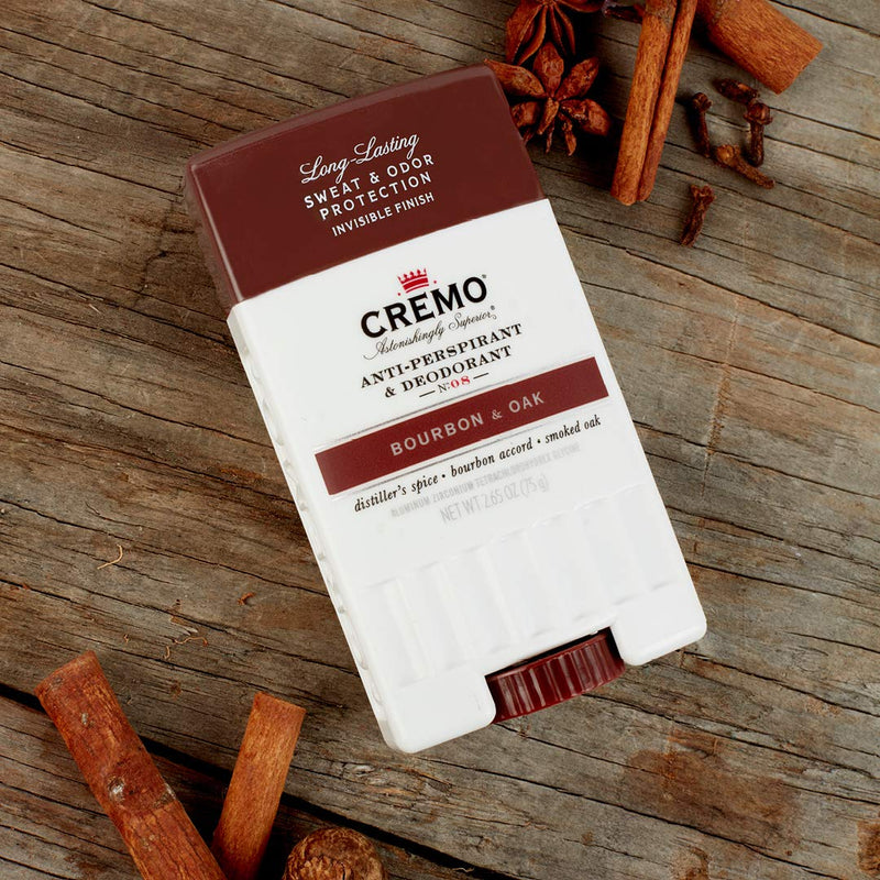 [Australia] - Cremo Bourbon & Oak Anti-Perspirant & Deodorant, 2.65 Oz, 1 Ounce Bourbon and Oak 