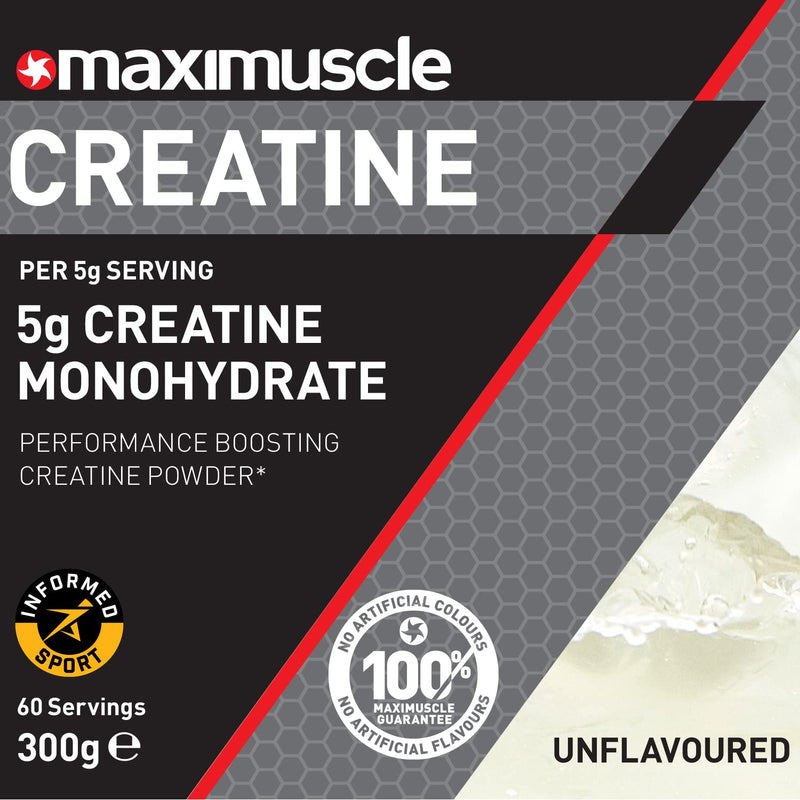 [Australia] - Maximuscle Creatine | Performance Boosting Creatine Monohydrate Powder | Unflavoured, 300g - 60 Servings 