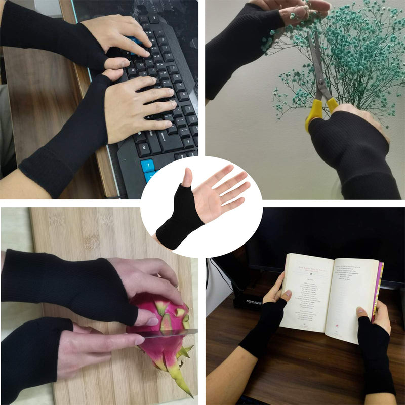 [Australia] - Thumb Arthritis Compression Gloves(1 Pair),Breathable Wrist Support Brace Fingerless Glove with Gel Hand Injury Pads,Comfortable Carpal Tunnel for Thumb Wrist Relieve Pain 
