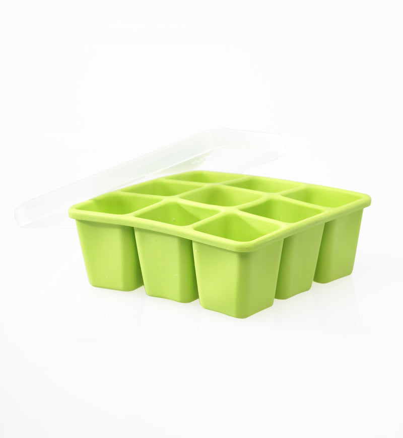 [Australia] - NUK Food Cube Tray with Lid for Freezing Baby Food | 6 Months+ | Dishwasher Safe | BPA Free(Pack of 1) Green 