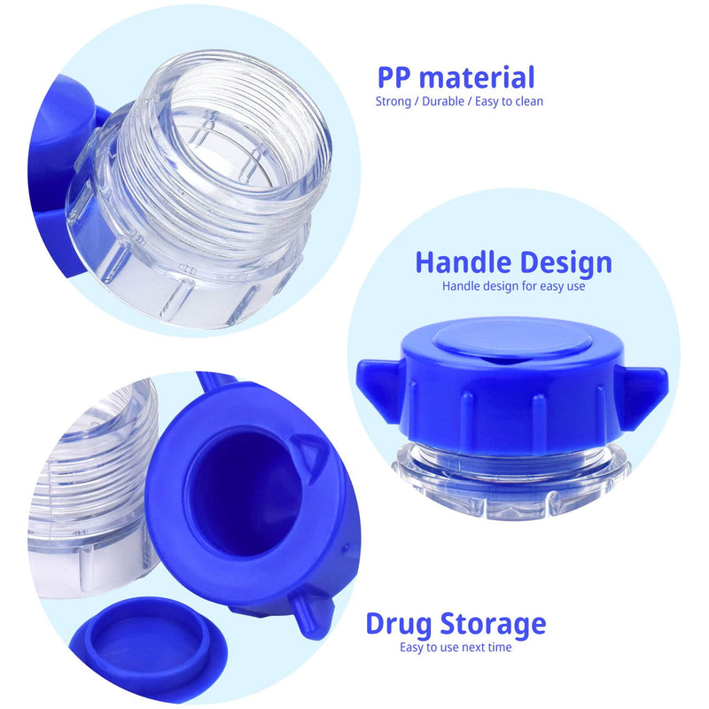 [Australia] - 2 Pcs Pill Crusher and Grinder, Professional Pill Pulverizer, Tablet Crusher for Pills, Vitamins, Tablets, Elderly, Children, Pets (Blue 2 Packs) Blue 2 Packs 