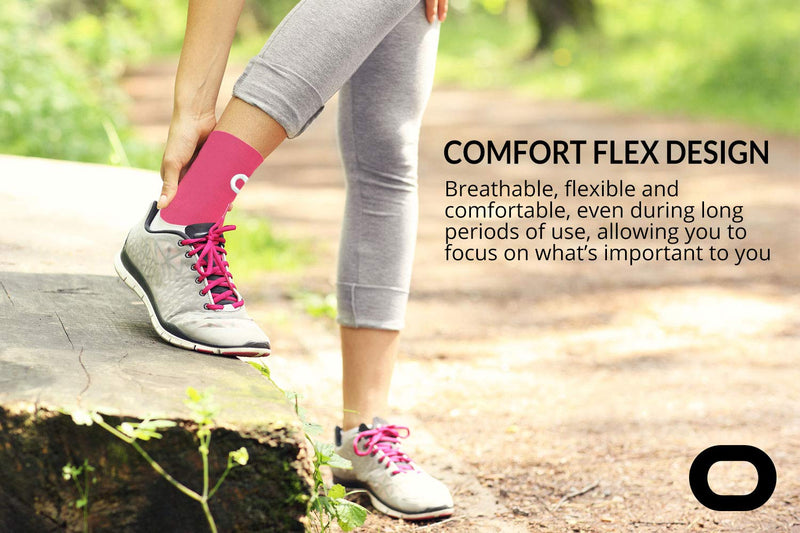 [Australia] - Ankle Brace Compression Support Sleeve (1 Pair) - BEST Ankle Compression Socks for Plantar Fasciitis, Arch Support, Foot & Ankle Swelling, Achilles Tendon, Joint Pain, Injury Recovery, Heel Spurs Medium (Men's 7-10 / Women's 8-11) Pink 
