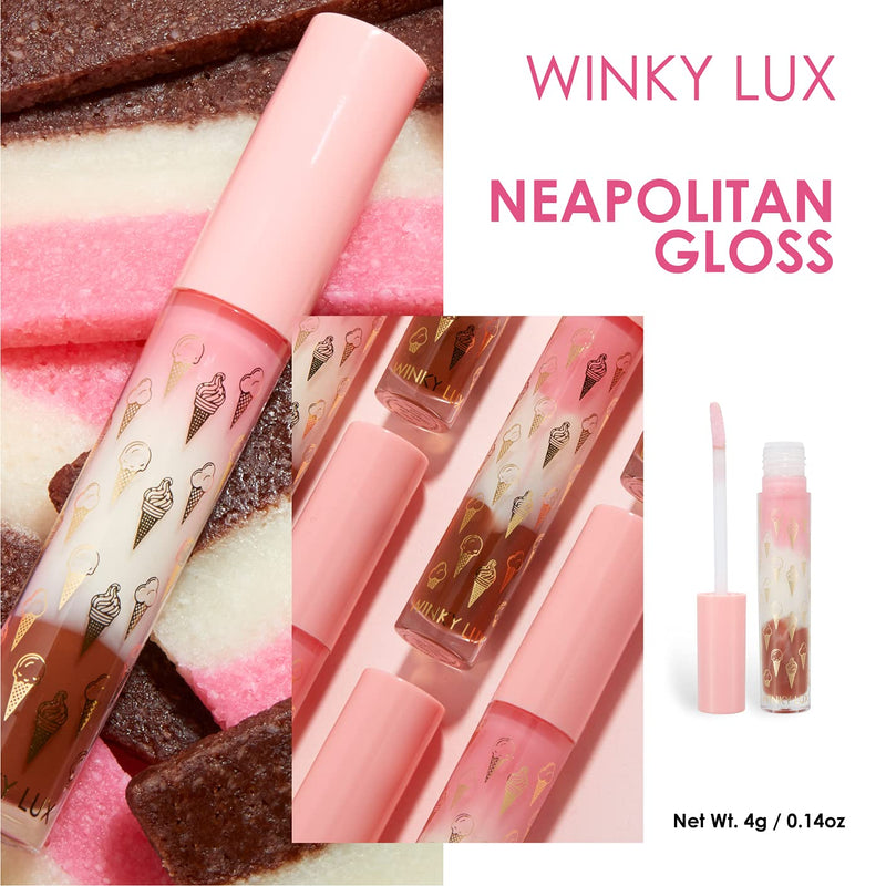 [Australia] - Winky Lux Lip Gloss Neapolitan | Sheer Neutral Pink Lip Gloss | Infused with Jojoba Oil & Vitamin E (4g / 0.14oz) 