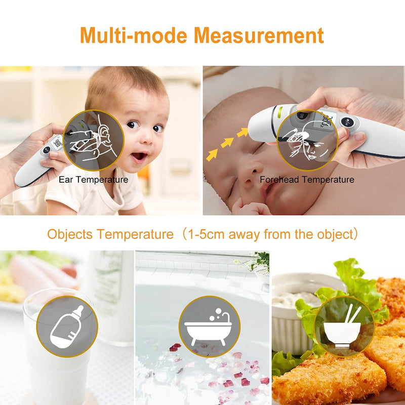 [Australia] - Forehead and Ear Thermometer for Adults, Kids and Baby, Digital Infrared Temporal Thermometer with Fever Alarm and Memory Function, 1s Instant Accurate Reading (Dark Blue) Dark Blue 