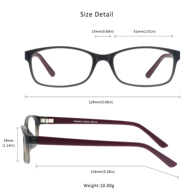[Australia] - LifeArt Blue Light Blocking Glasses, Anti Eyestrain Newyork_matte Grey 0.0 x 