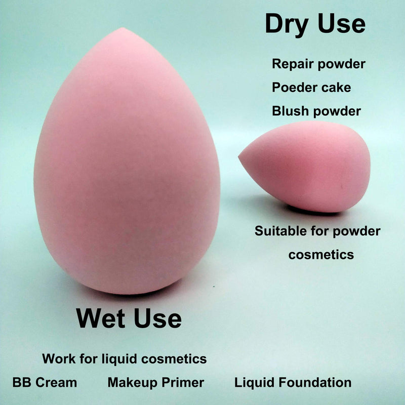 [Australia] - 4 Pcs Makeup Sponge Set Blender Beauty Foundation Blending Sponge, Flawless for Liquid, Cream, and Powder, Multi-colored Makeup Sponges, For Powder, Cream or Liquid Application by Qpeuim 