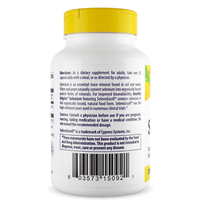 [Australia] - Healthy Origins Selenium Seleno Excel No Fillers 200 MCG, 180 Count, White 