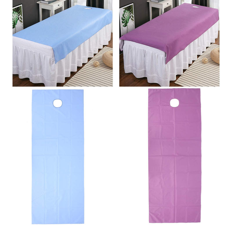 [Australia] - 2pcs Salon Bed Sheet, Waterproof Oil-proof Bed Cover Massage Bed Sheet Protecting Sheet for Salon SPA,Massage Table Cover Sheet Beauty Salon Bed Sheets(purple) purple 