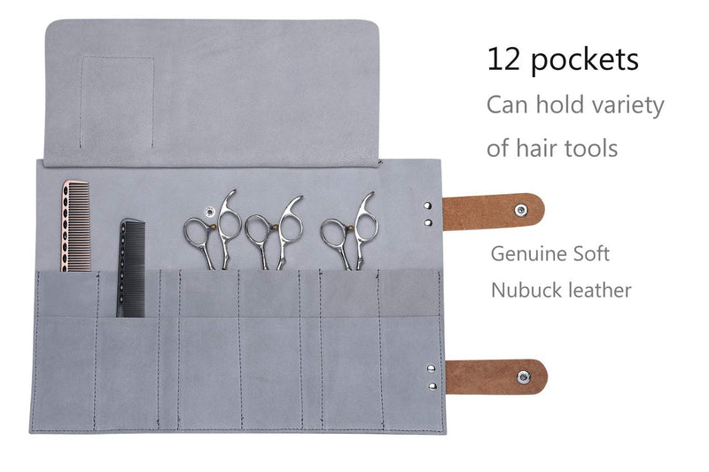 [Australia] - Hair Stylist Scissor Holder Pouch Cases for Hairdressers, Salon Hairdresser Tools Holster Bag -12 Pockets 
