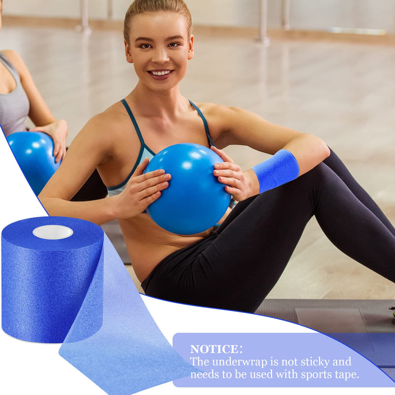 [Australia] - 29.5 Yards Foam Underwrap Tape Sports Pre-wrap Athletic Tape 2.76 Inch Wide Elastic Sports Prewrap Artificial Foam Underwrap for Wrist Elbow Knees Ankles (Royal Blue) 