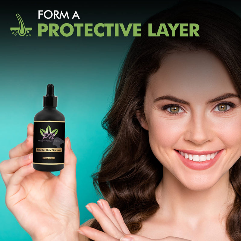 [Australia] - Priddyfair Nutrition Chebe Hair Growth Serum 100ml contains Biotin rich Fruits & Herbs for Anti Hair Loss, Hair Serum Growth Treatment Oil, Thinning Hair | Help Hair Follicle Growth For Men & Women 