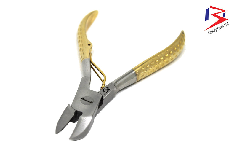 [Australia] - Ingrowing Toenail Clippers Cutter - Fast Pain Relief, Manicure Pedicure Instruments - Thick toenail cutter set - Cuticle nail nipper - Nail Cutter Gold handle 