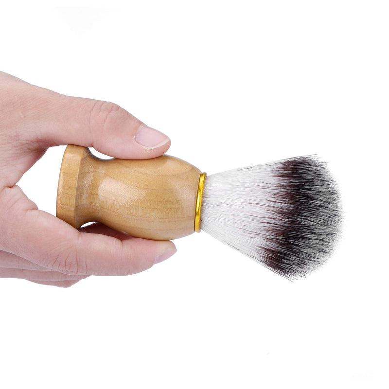 [Australia] - FALETO Shaving Brush Badger Hair Stand Set Professional Stainless Steel Beard Cleaning Stand Holder Stand+bowl+brush 